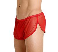 Herren Kurze Hose mit Groß Teilt Seiten Unterwäsche Boxershorts Slip Unterhosen Men Unterwäsche für Den Täglichen Atmungsaktive