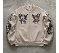 Herren Lässig Alltag Langarm Jacke mit Engel Muster