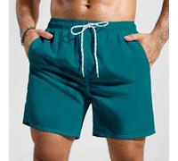 Herren Lässig Loose Zugband Taille Relaxed Beach Shorts, Sommer Türkis Badeshorts Herren Grün Badeshorts Herren Badebekleidung Herren Beachwear