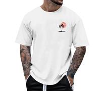 Herren Lässig T-Shirt Lustige Drucke Shirt Sommer Rundhals Sportshirt Coole Kurzarmshirt Lose Freizeitshirts Leicht Tee Top Tshirt Männer Oversized Locker Shirts Herren Sportlicher Shirts