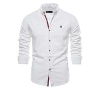 Herren Lässiges Button-Down Hemd Baumwoll Leinen Oberteil lockere Passform Slim Fit langärmlig Smart Casual Button Down Hemd aus Baumwoll Leinen reguläre Passform lässige Langarm Button Down Hemd