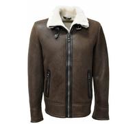 Herren Lammfelljacke Kylian in Marrone Braun