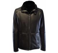 Herren Lammfelljacke Nellson in Schwarz