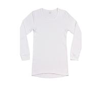 Herren Langarmshirt Doppelripp weiß