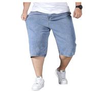 Herren Lange Shorts Denim Shorts, Übergroße Herren Jeans Shorts Sommer Lässige Jeanshose, Kurze Hose Herren Taschen Plus Size Cargohose Kurz Shorts Sweatpants Trainingshose Sportshorts (A,6XL)