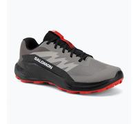 Trailrunningschuh SALOMON "ALPHAGLIDE", Herren, Gr. 44, grau (cloudburst, schwarz, fiery rot), Synthetik, Textil, Schuhe (87991122-44) cloudburst, schwarz, fiery rot