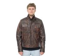 Herren-Leder-Retro-Bikerjacke-Toronto 2XL