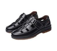 Herren Leder Sandalen Sommer Atmungsaktive rutschfeste Wanderschuhe Trekkingschuhe Bequeme Strandsandale FüR Camping Sport MäNner Arbeit Business Sandalen Atmungsaktive OrthopäDische Sandaletten