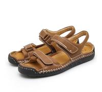 Herren Leder Sandalen Strand Wandersandale Sommer Bequeme Trekkingschuhe Wanderschuhe Sport Outdoor mit Klettverschluss Beach Geschlossene Sandalen
