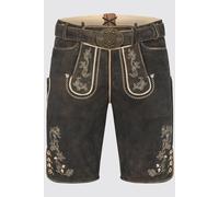 Herren Lederhose ARENDT % mit Gürtel - Krüger Buam - 961070-000-0076 Dunkelbraun - Gr. - 60