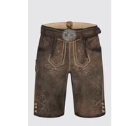 Herren Lederhose - ARIJUS % - Trachtenhose - Krüger Buam - 099610-000-0007 Braun - Gr. - 60