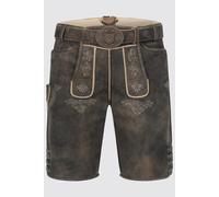 Herren Lederhose CURTIS mit Gürtel - Krüger Buam - 962870-000-0076 Dunkelbraun - Gr. - 62