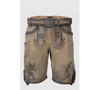Krüger Herren Trachten Lederhose kurz, Modell: Furchtlos und Treu 3, Knielang, Art.-Nr. 906971-0-0071, 46,
