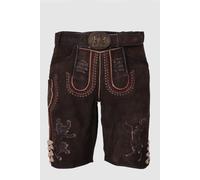 Herren Lederhose % - FURCHTLOS UND TREU 3 - Trachtenhose - Krüger Buam - 906971-000-0076 Dunkelbraun - Gr. - 64