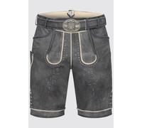 Herren Lederhose KUNO mit Gürtel - Krüger Buam - 962269-000-0041 Anthrazit/Anthrazit - Gr. - 64