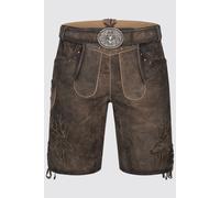 Herren Lederhose MATZE % - Trachtenhose - Krüger Buam - Camouflage - 961764-000-0776 Braun - Gr. - 52