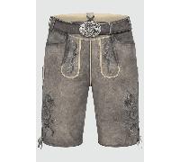 Herren Lederhose MIRKO - mit Gürtel - Krüger Buam - 961368-000-0044 Grau/Grau - Gr. - 58
