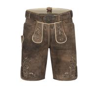Herren LEDERHOSE Mischa - Krüger Buam - 962271-000-0076 Dunkelbraun/Dunkelbraun - Gr. - 56