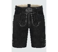Herren Lederhose SYLVAR mit Gürtel - Krüger Buam - 968770-000-0004 Schwarz/Schwarz - Gr. - 52