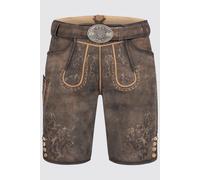 Herren Lederhose - THEODOR - Krüger Buam - 965666-000-0007 Braun/Braun - Gr. - 60