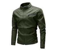 Herren Lederjacke Bikerjacke Slim Fit Motorrad Militär Fliegerjacke Vintage Wasserdicht Jacke Windbreaker Funktionsjacke Klassisch Sweatjacke Übergangsjacke