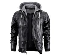 Herren Lederjacke Bikerjacke Slim Fit Motorrad Militär Fliegerjacke Windbreaker Jacke Funktionsjacke Casual Sportjacke Übergangsjacke