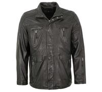 Herren Lederjacke Longjacke Lammnappa schwarz : 56