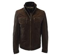 Herren Lederjacke Smarty aus Nubuk Lammleder in Dunkelbraun