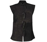 Herren Lederweste Lässig Vintage Leder Weste Slim Fit Soft PU Motorradweste Bikerweste Jacke Biker Rocker Motorrad Clubweste Shirt Tanktop Gilet Formal Classic Braun
