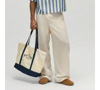 Herren Leinen Hose, leichte Kordelzug Strand atmungsaktive Hose, Elastischer Bund Leinen Seil Herren Hose, geeignet für Herren Urlaub, Sommer lässig L
