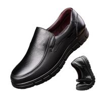 Herren-Loafer aus echtem Leder mit weicher Sohle, rutschfester Fußgewölbeunterstützung, leichte bequeme Slip-On Wanderschuhe für Herren, Business Casual Mokassins, Herren orthopädische Anzugschuhe