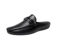Herren Loafer Pantoletten PU Slipper Riemen Schnalle rutschfest Soft | PU loafer pantoletten ideal als Freizeitschuhe, Slipper, und Mokassins für Herren riemenlos schnalle rutschfest PVC Sohle sof