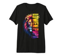 Herren Löwen Papa Löwenkopf Tier Liebhaber Vatertag Papi Männer Premium T-Shirt
