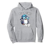 Herren lustige Sprüche Bevor du fragst Nö Lustiges Pullover Hoodie, Unisex für Erwachsene, Grau Meliert, XL