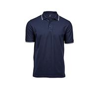 Tee Jays Luxury Stripe Stretch Polo - Navy/White - XL
