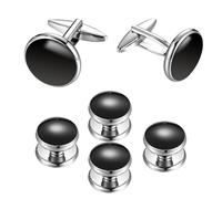 Herren Manschettenknöpfe, Schwarz Manchettenknoepfe klassische Manschettenknöpfe für Männer, manschettenknöpfe Cufflinks für Männer Hochzeit Anzug Geschäftskleidung