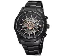 Herren mechanische Uhr Winner Automatik Edelstahl Luxus elegant für jeden Anlass, sc schwarz, Armband