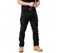 Herren Militär Taktische Casual Camouflage Cargo Hose, Casual Combat Camo Arbeitshose, Leichte Softshell Arbeitskleidung Sweathose, Outdoor Camping Wandern Wasserdichte Jogginghose mit Multi-Taschen