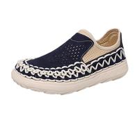 Herren-Mokassin aus Leder, große Größe, Loafers und Loafer, perforiert, Freizeitschuhe, Sportschuhe aus atmungsaktivem Mesh, Wanderschuhe, dicke Sohle, Slip-On zum Anziehen - Reisen, Wandern, Alltag