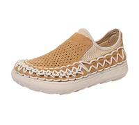 Herren-Mokassin aus Leder, große Größe, Loafers und Loafer, perforiert, Freizeitschuhe, Sportschuhe aus atmungsaktivem Mesh, Wanderschuhe, dicke Sohle, Slip-On zum Anziehen - Reisen, Wandern, Alltag
