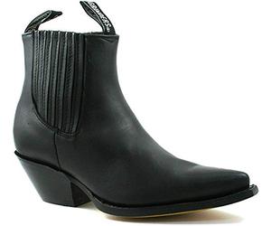 Herren Mühlen Mustang Schwarze Schlüpfen Cowboy Western Chelsea Stiefelette 38