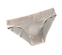 Herren Nahtlose Ice Silk Boxer Shorts Dünn Atmungsaktiv(Apricot 3XL)