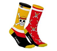 Herrensocken, One Piece, Baumwolle, 1 Paar Fantasie-Socken, limitierte und originelle Edition, Rot / Gelb / Weiß / Schwarz, 43-46