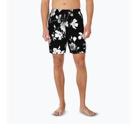 Herren Nike Fine Floral 7" Volley Badeshorts schwarz
