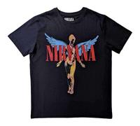 Herren Nirvana Angelic T-Shirt Schwarz, Schwarz, 4 Jahre