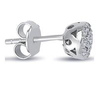 Herren Ohrstecker Diamanten Brillant 14 Karat Weißgold