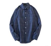 Herren Oversized Karohemd Langarm, Weites Casual Business Hemd für Alltag | Men Casual Long Sleeve Plaid Loose Street Oversized Business Soft Dress Shirt
