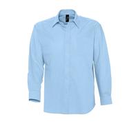 L613 SOL´S Herren Oxford-Langarmhemd Boston Sky Blue XL