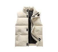 Herren Packbare Steppweste Outdoor Gefütterte Hybrid Sportwesten mit Stehkragen Outdoorwesten mit Taschen Übergangswesten für Männer Laufen Golf Wandern Reiten Daunenweste Herren