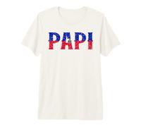 Herren Papi Haitianische Flagge Haiti Stolz Vatertag Patriotischer Stolz Premium T-Shirt